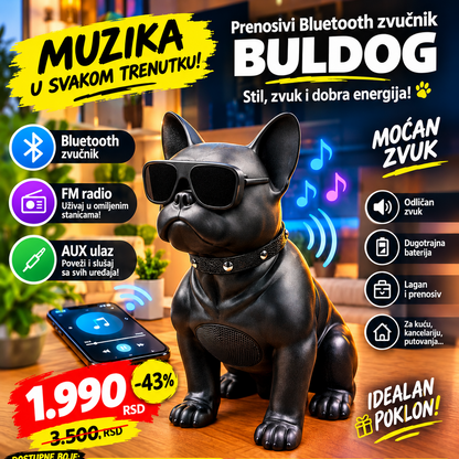 BulDog Bežični BT Zvučnik sa Dubokim Basom i FM Radiom