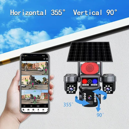 4G Solarna PTZ Sim Kamera sa 3 Objektiva