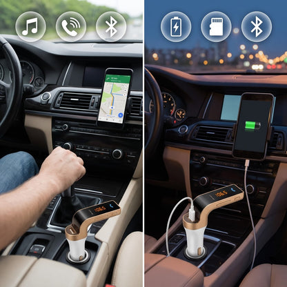 Bluetooth FM transmiter CAR G7 u autu – muzika, pozivi i punjenje telefona
