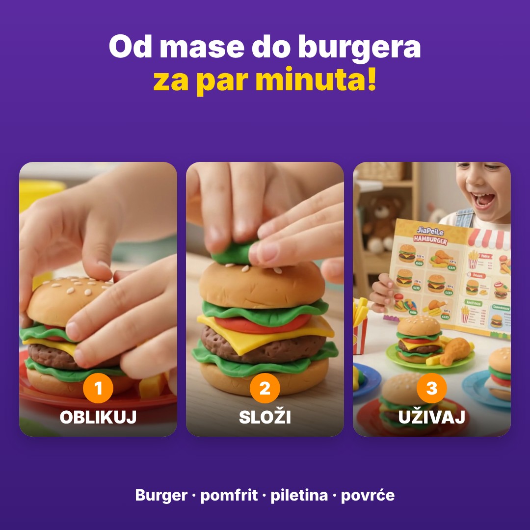 Od mase do burgera za par minuta – oblikuj, složi, uživaj