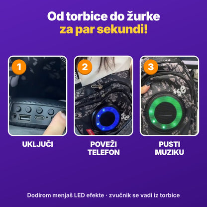 Od torbice do žurke u 3 koraka – uključi, poveži telefon, pusti muziku