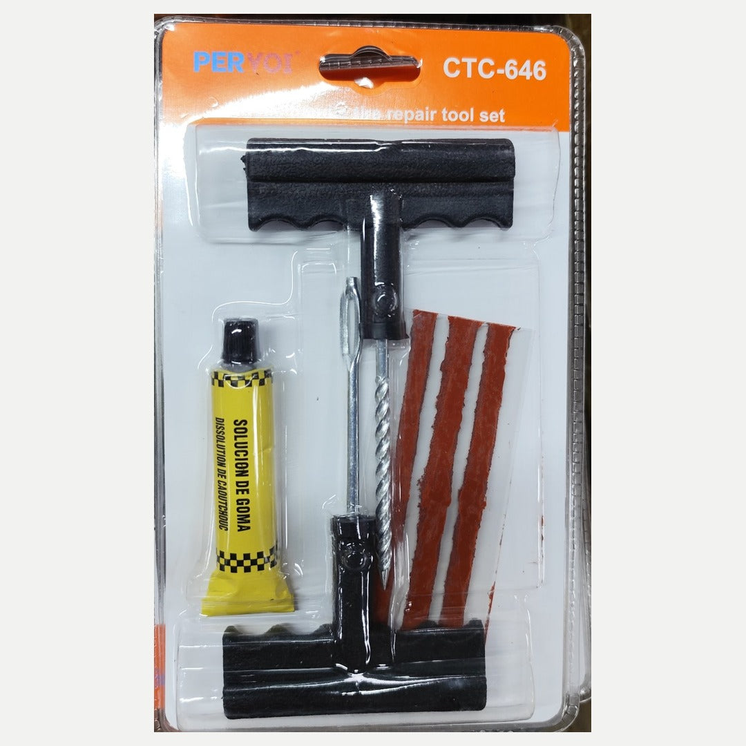 Prava fotografija pakovanja seta za popravku tubeless gume CTC-646