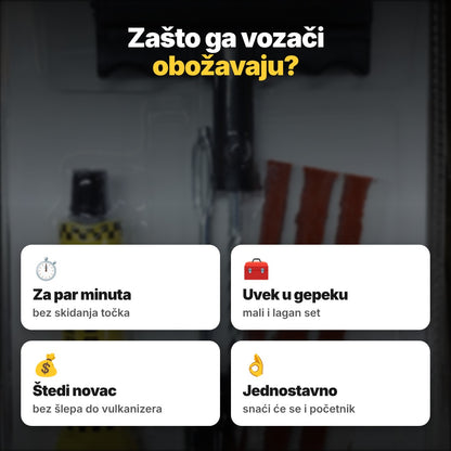 Zašto vozači vole set za popravku gume – brzo, u gepeku, štedi novac, jednostavno