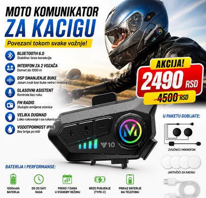 BLUETOOTH  MOTO KOMUNIKATOR ZA KACIGU